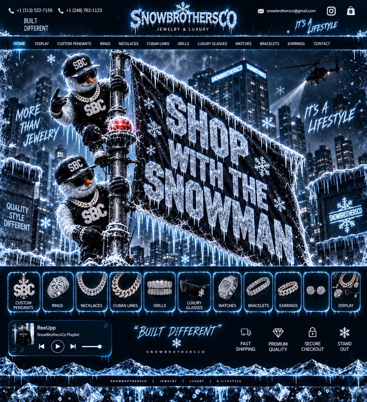 SnowBrothersCo icy main page